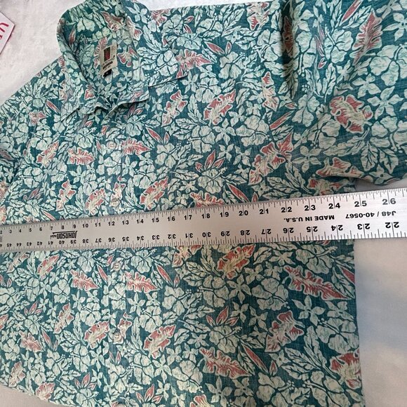 Vintage Tori Richard Honolulu Mens Floral Print Button Up Hawaiian Shirt Large - Picture 7 of 8